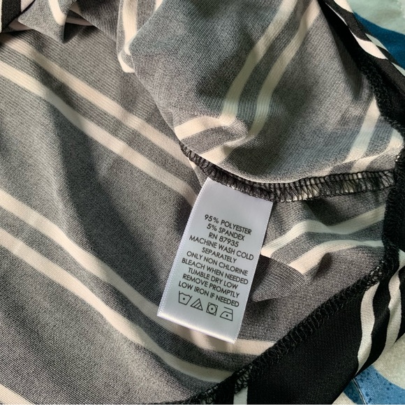 Susan graver striped faux wrap top - Picture 5 of 10